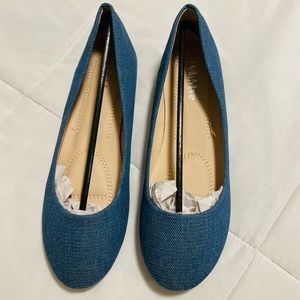 Brand New/ Never worn flats—blue denim (7.5)